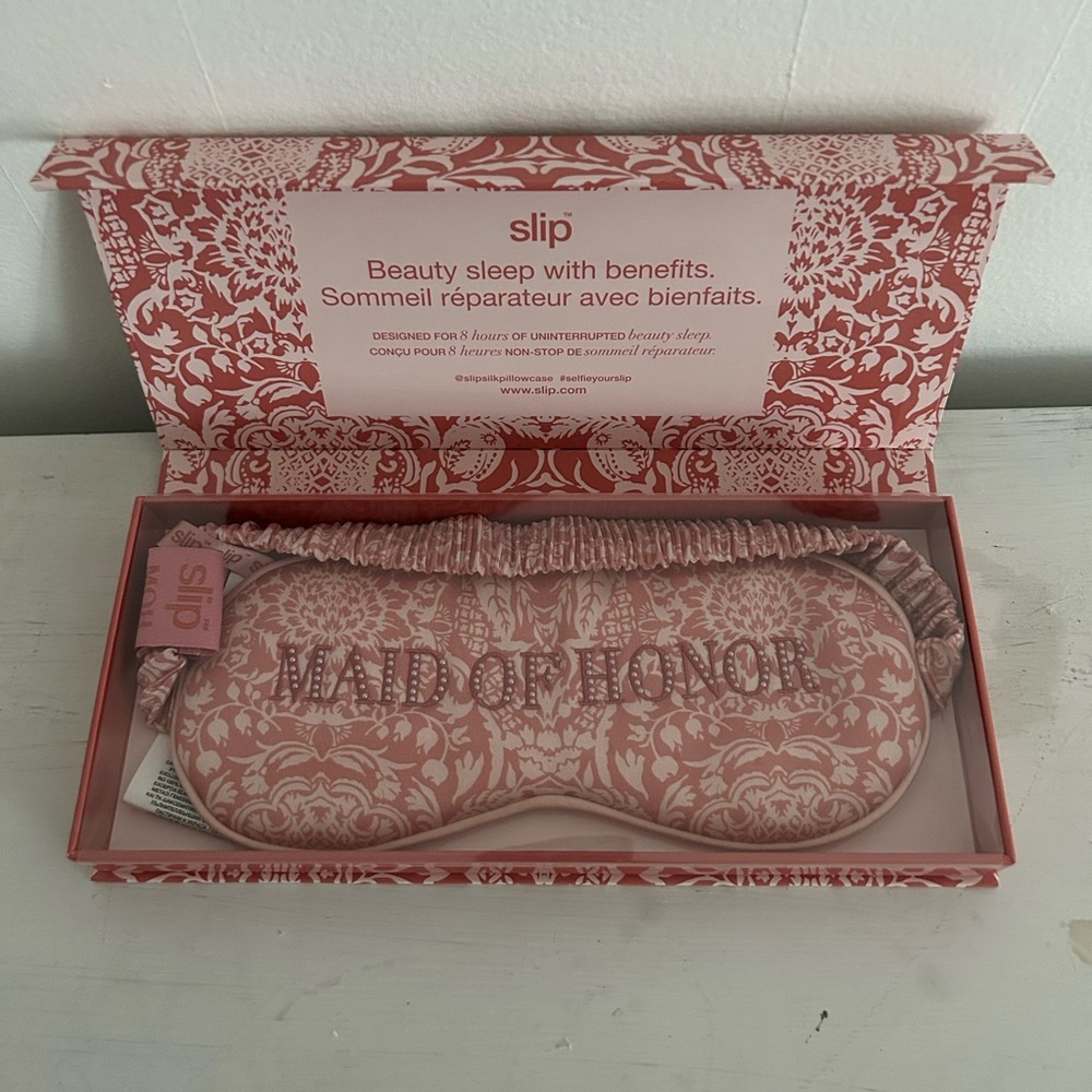 Slip silk “maid of honor eye sleeping mask”